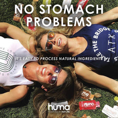 Hüma Chia Energy Gel packet in hand during workout
