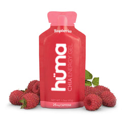 Hüma Chia Energy Gel raspberry pack shot for on-the-go energy