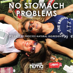 HÜMA Chia Energy Gel strawberry open pack shows ready-to-use gel
