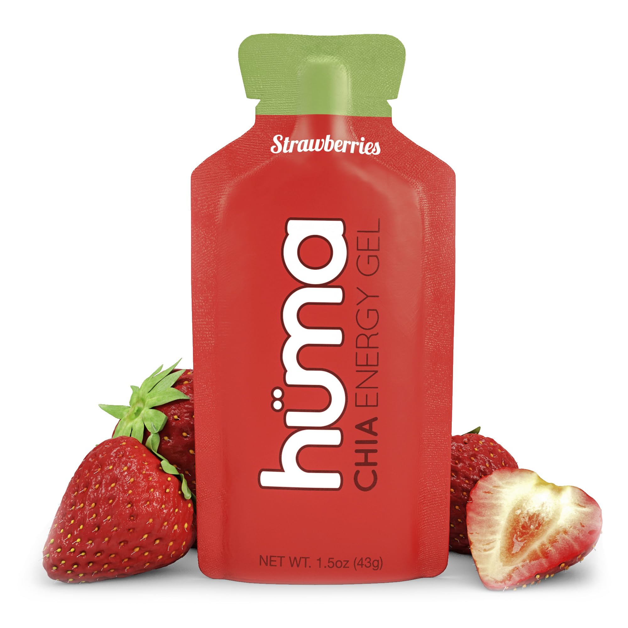 HÜMA Chia Energy Gel strawberry pack for steady workouts