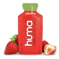 HÜMA Chia Energy Gel strawberry pack for steady workouts