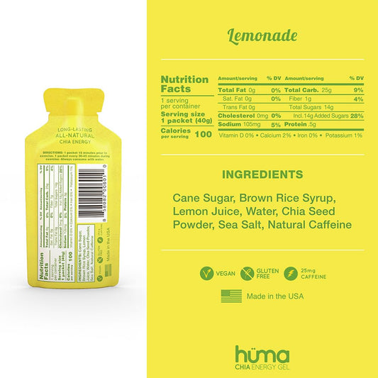 HÜMA CHIA ENERGY GEL strawberries sachet ready for quick fueling