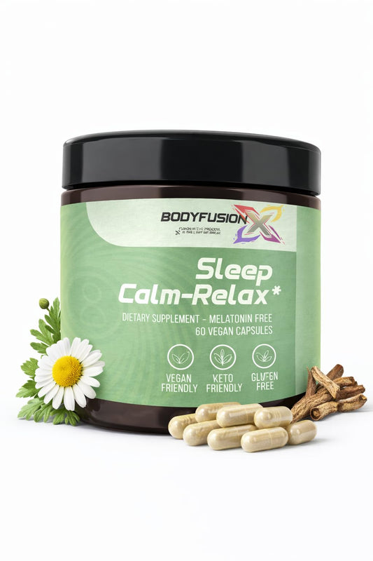 BodyFusionX sleep capsules bottle ready for calming nightly routines
