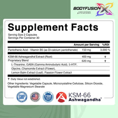 Vegan, non-GMO BodyFusionX capsules offer a clean sleep support option