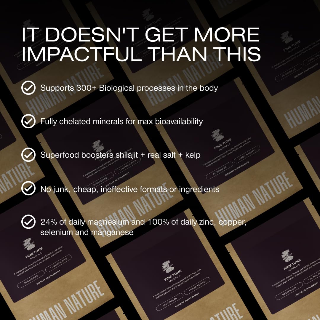 Human Nature Fine Tune label detail communicates purity and natural ingredients.
