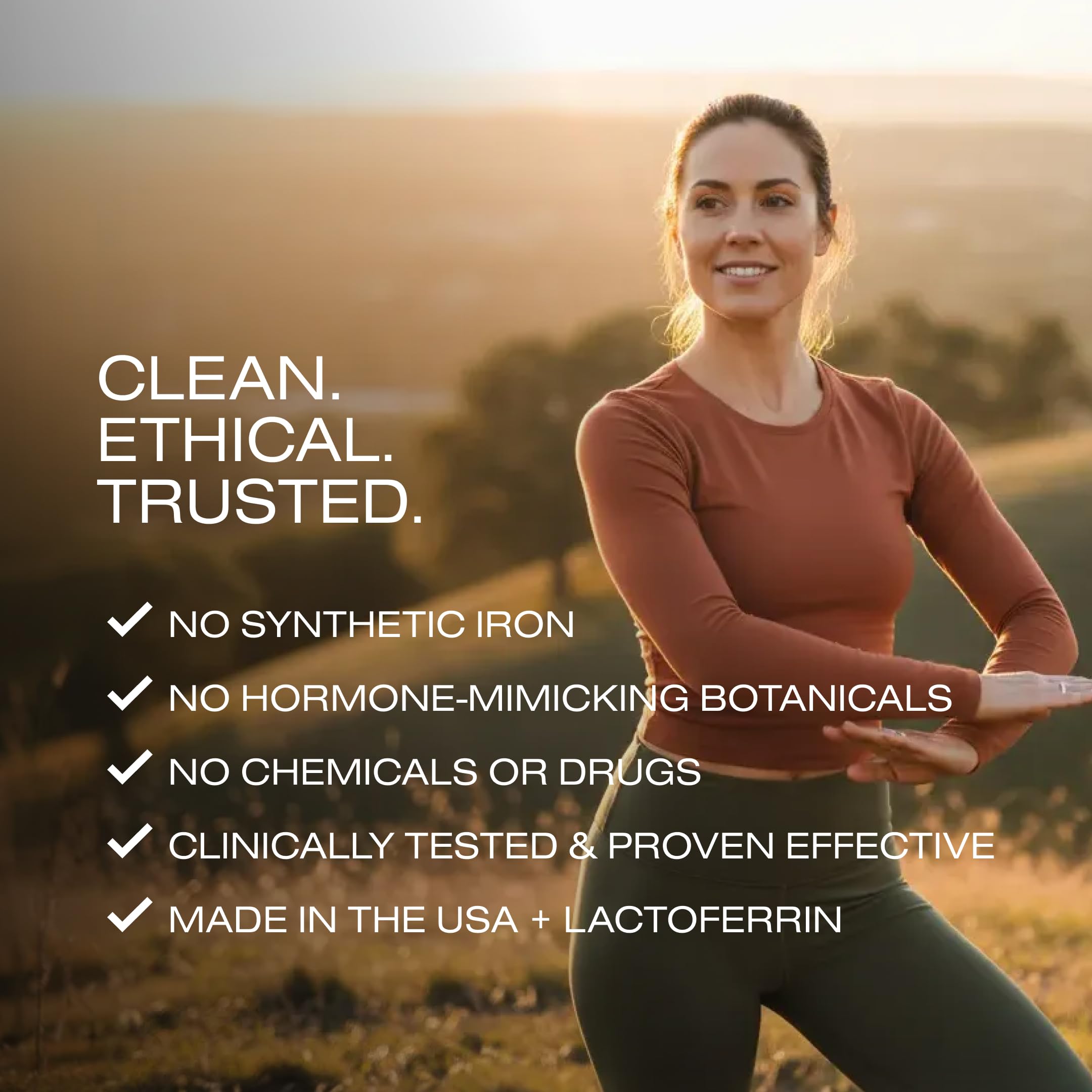 HUMAN NATURE Vital Woman daily multivitamin for women with iron from grass-fed organs.