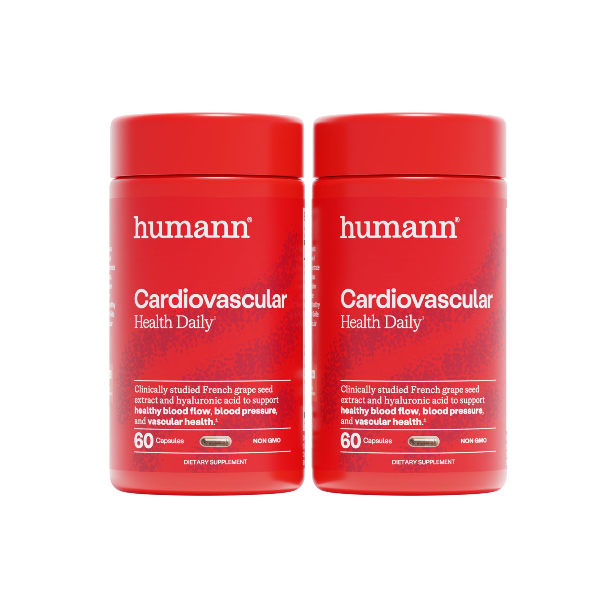 Humann Cardiovascular Health Daily bottle front promotes vascular support.