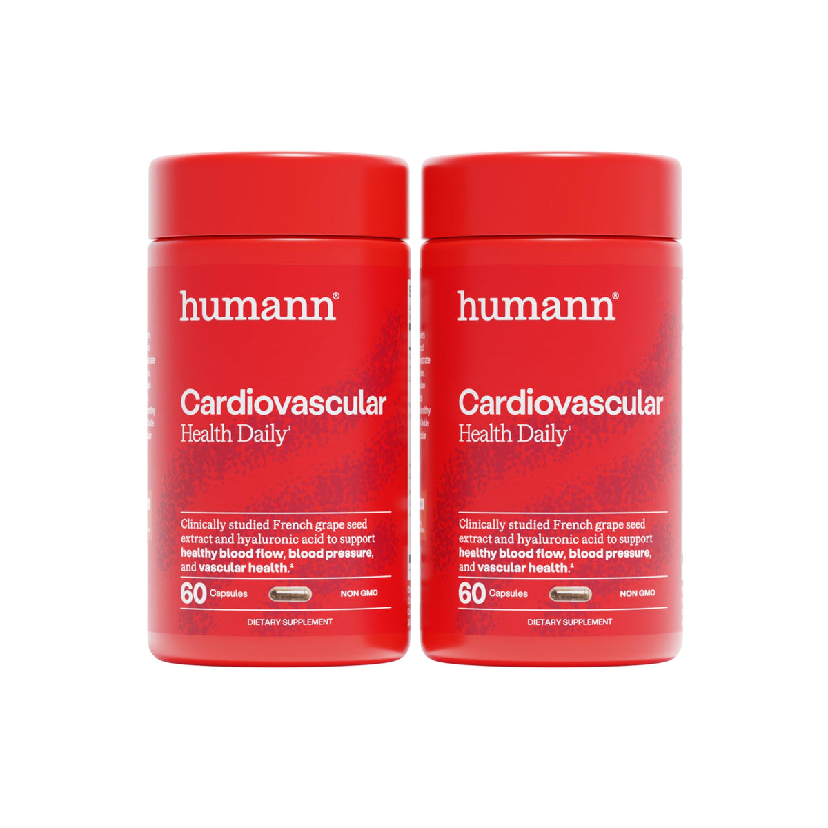 Humann Cardiovascular Health Daily bottle front promotes vascular support.