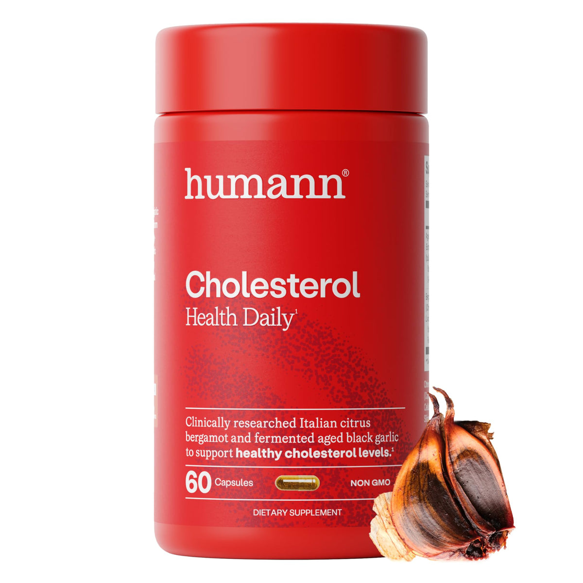 Humann Cholesterol Health Daily bottle shown for daily heart-support routine