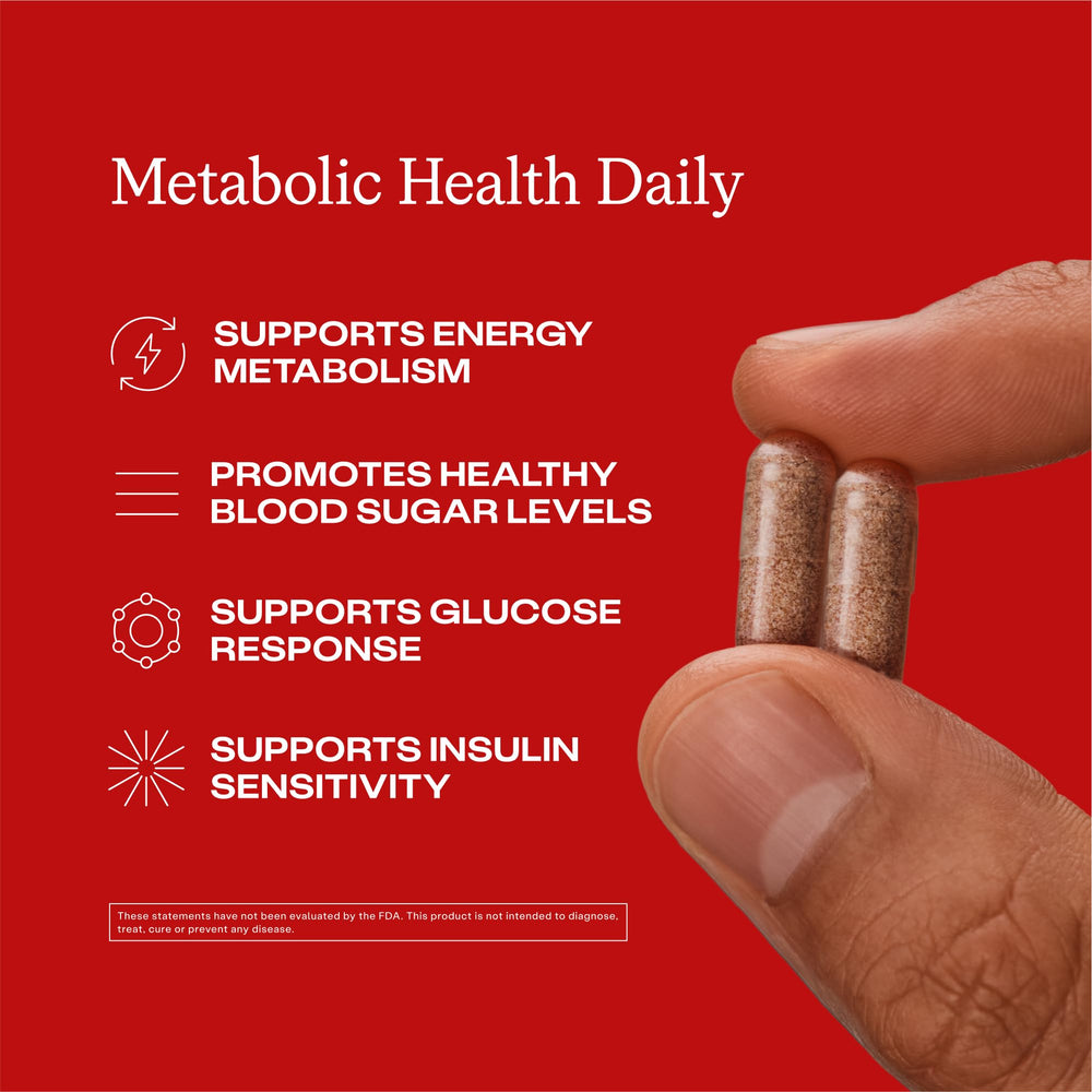 Humann Metabolic Health Daily mulberry leaf extract visual highlighting post-meal energy balance.