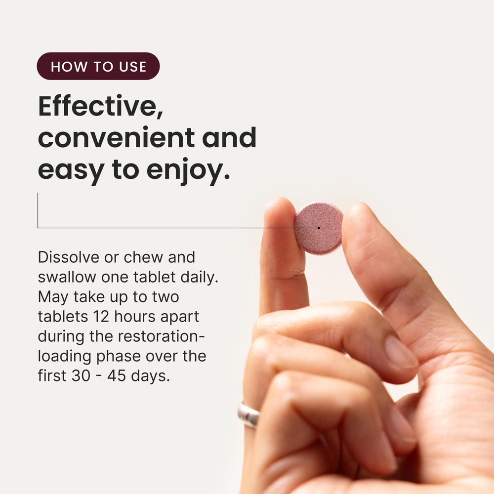 Great tasting quick-dissolve experience of Humann Neo40 Professional tablets.