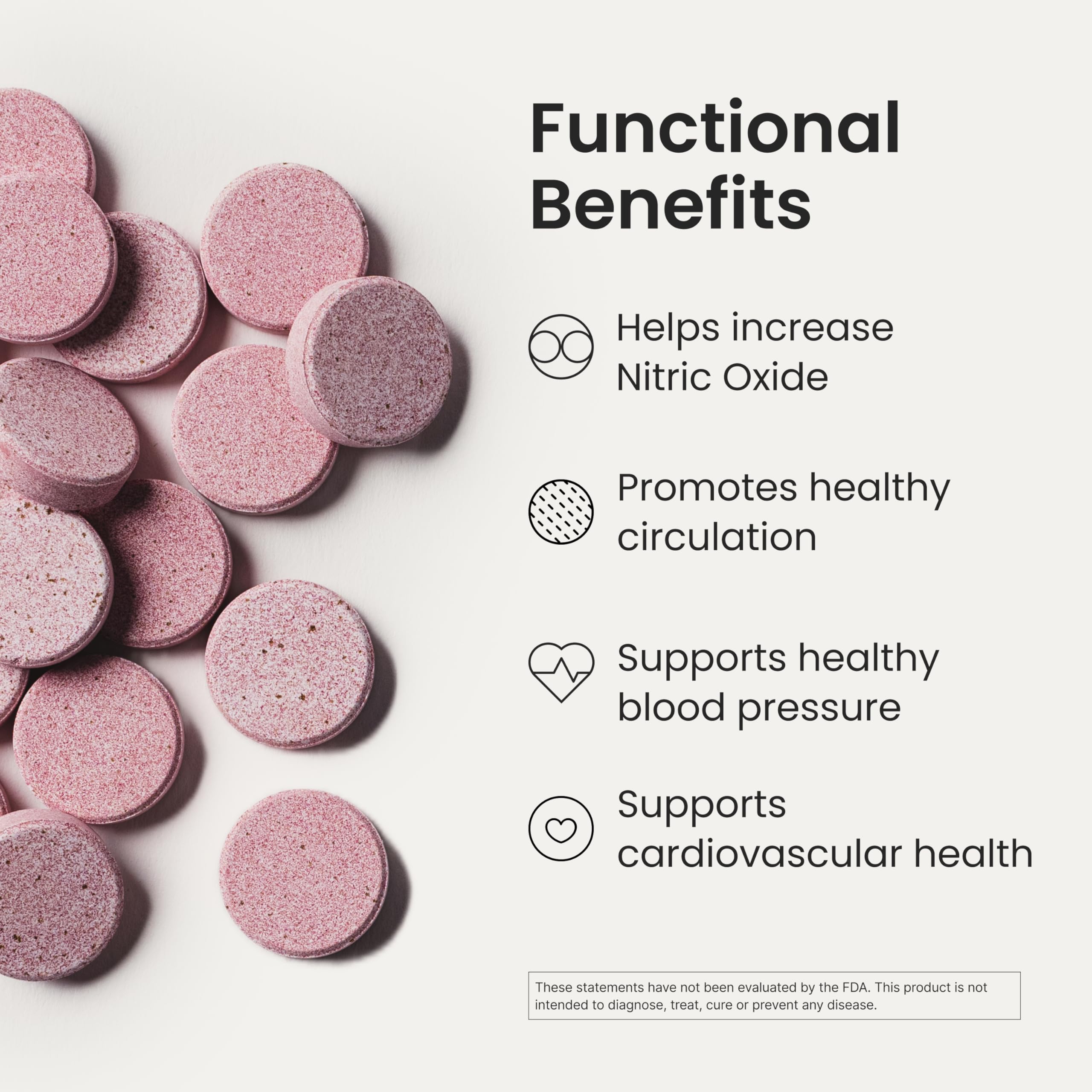 Humann Neo40 tablets dissolving on tongue with quick fruity flavor.