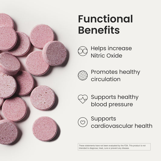 Humann Neo40 tablets dissolving on tongue with quick fruity flavor.