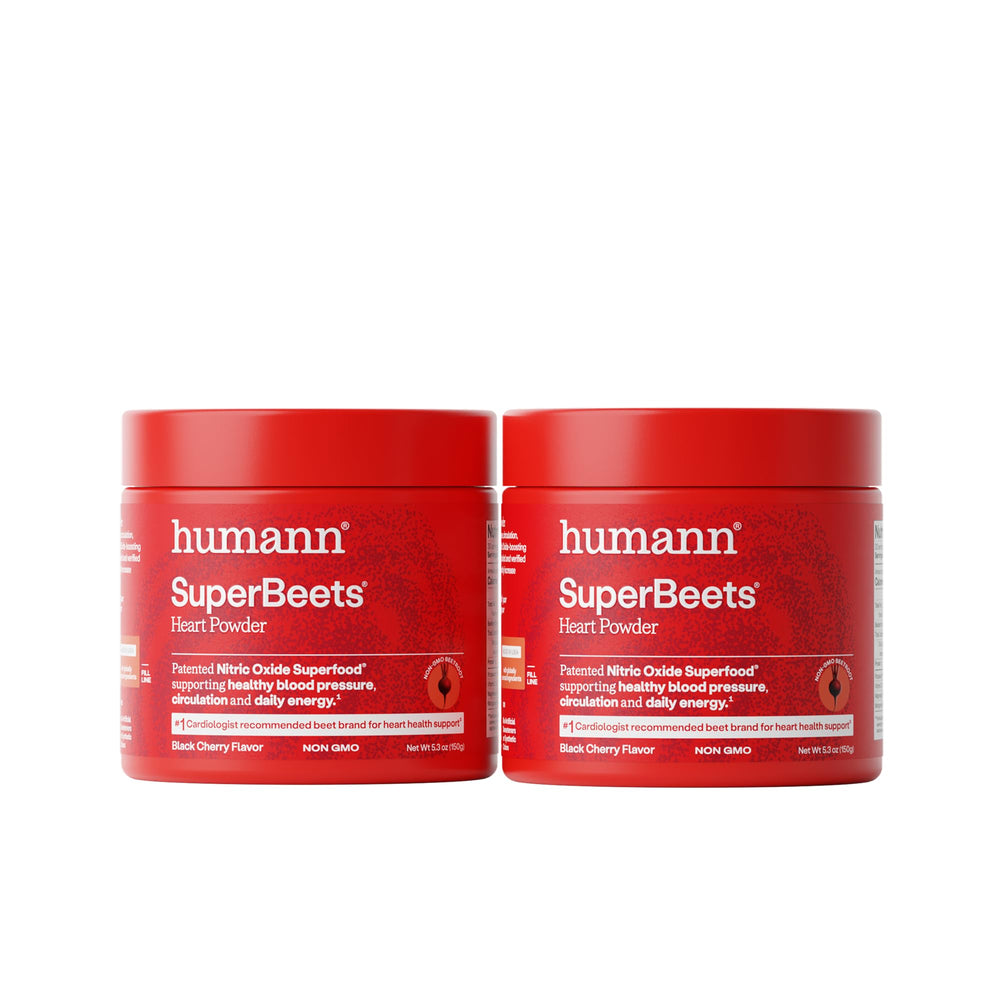 Humann SuperBeets bottle-front promoting nitric oxide support and daily energy.