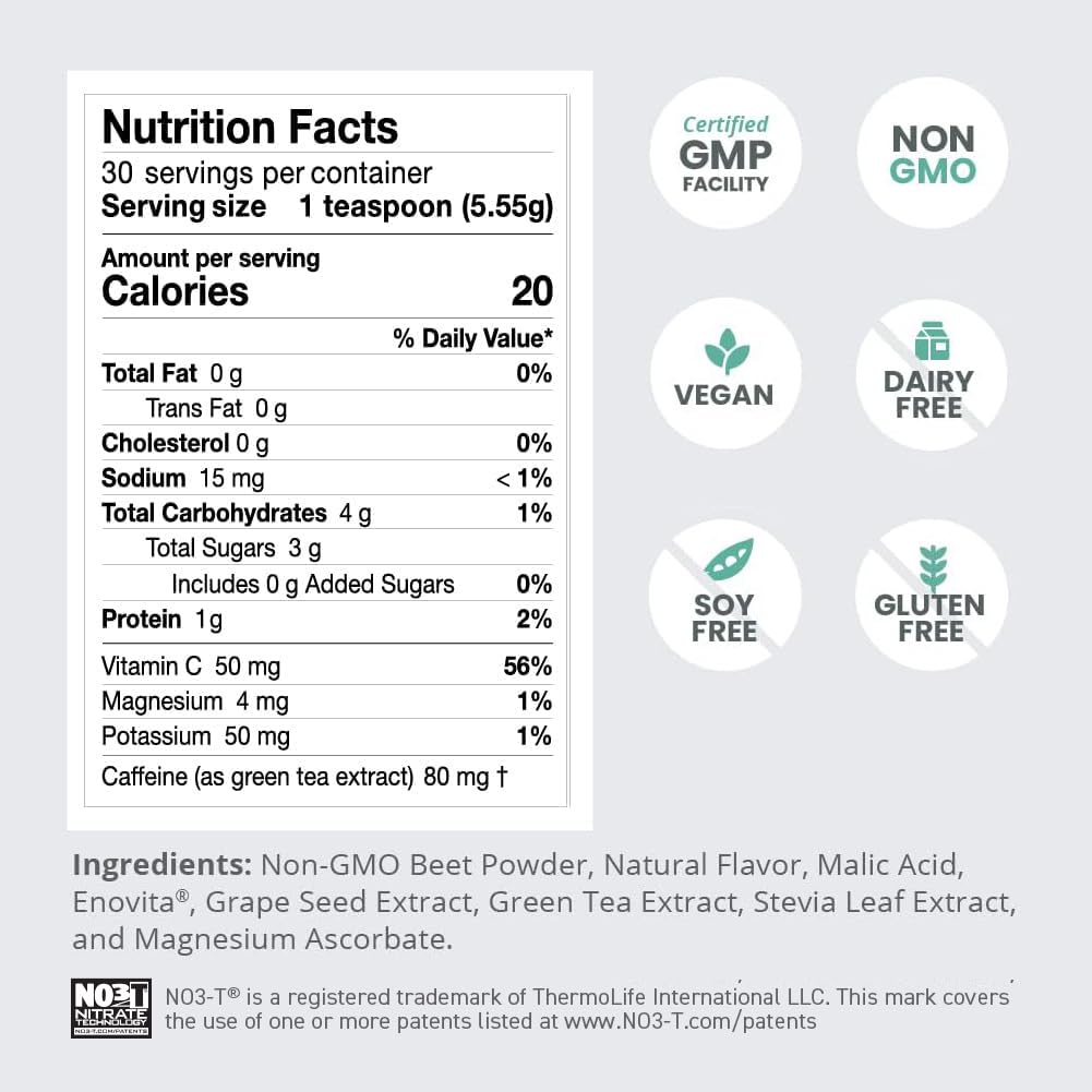 Humann SuperBeets Energy Plus grape seed extract close-up highlighting heart-supporting ingredients.