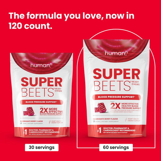 Humann SuperBeets packaging emphasizing on the go convenience