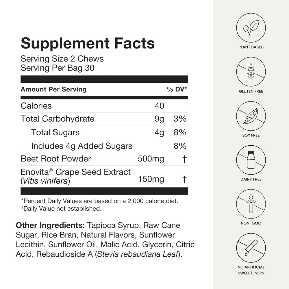 Humann SuperBeets chews ready for on the go snacking