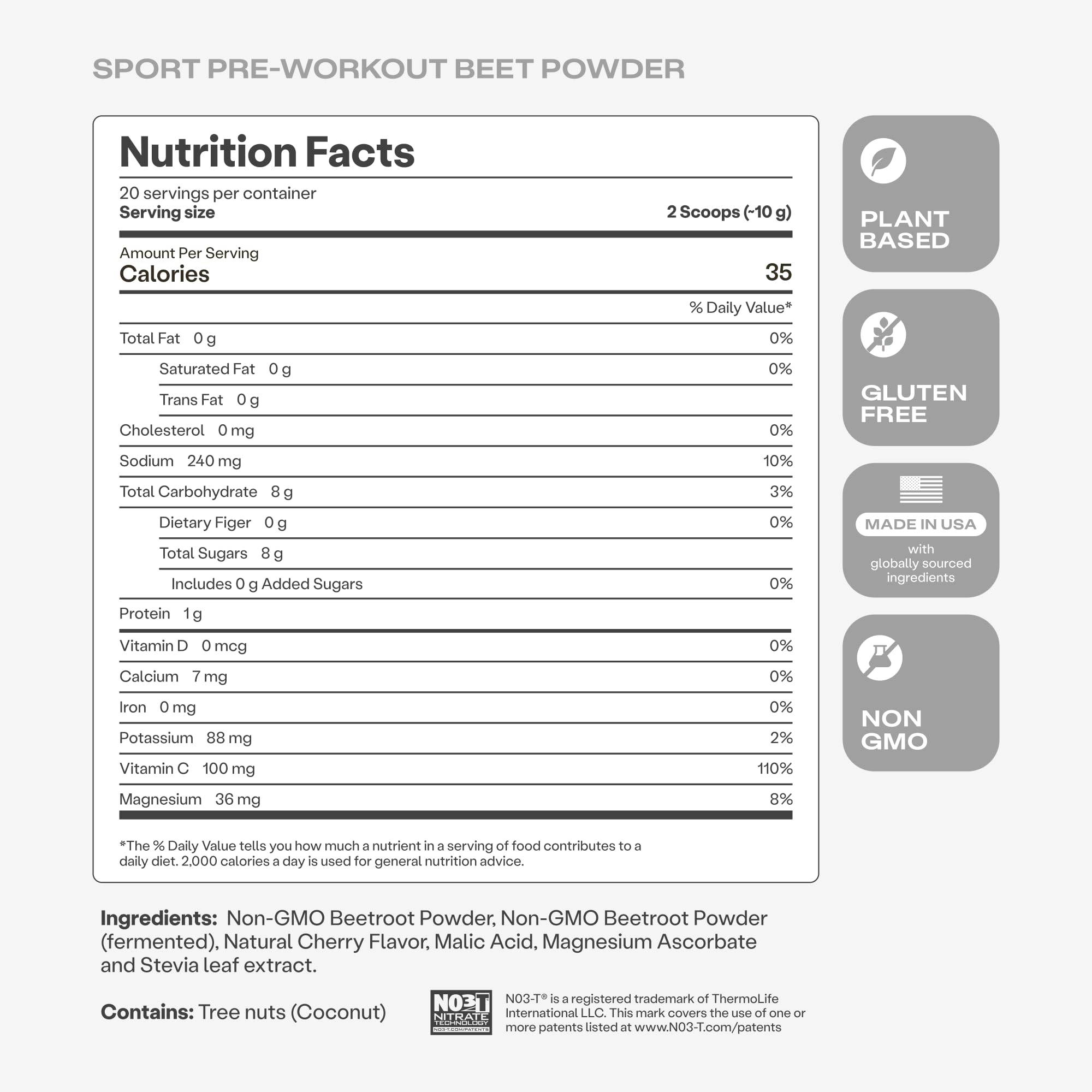 Humann SuperBeets Sport label close-up showing wild cherry flavor appeal