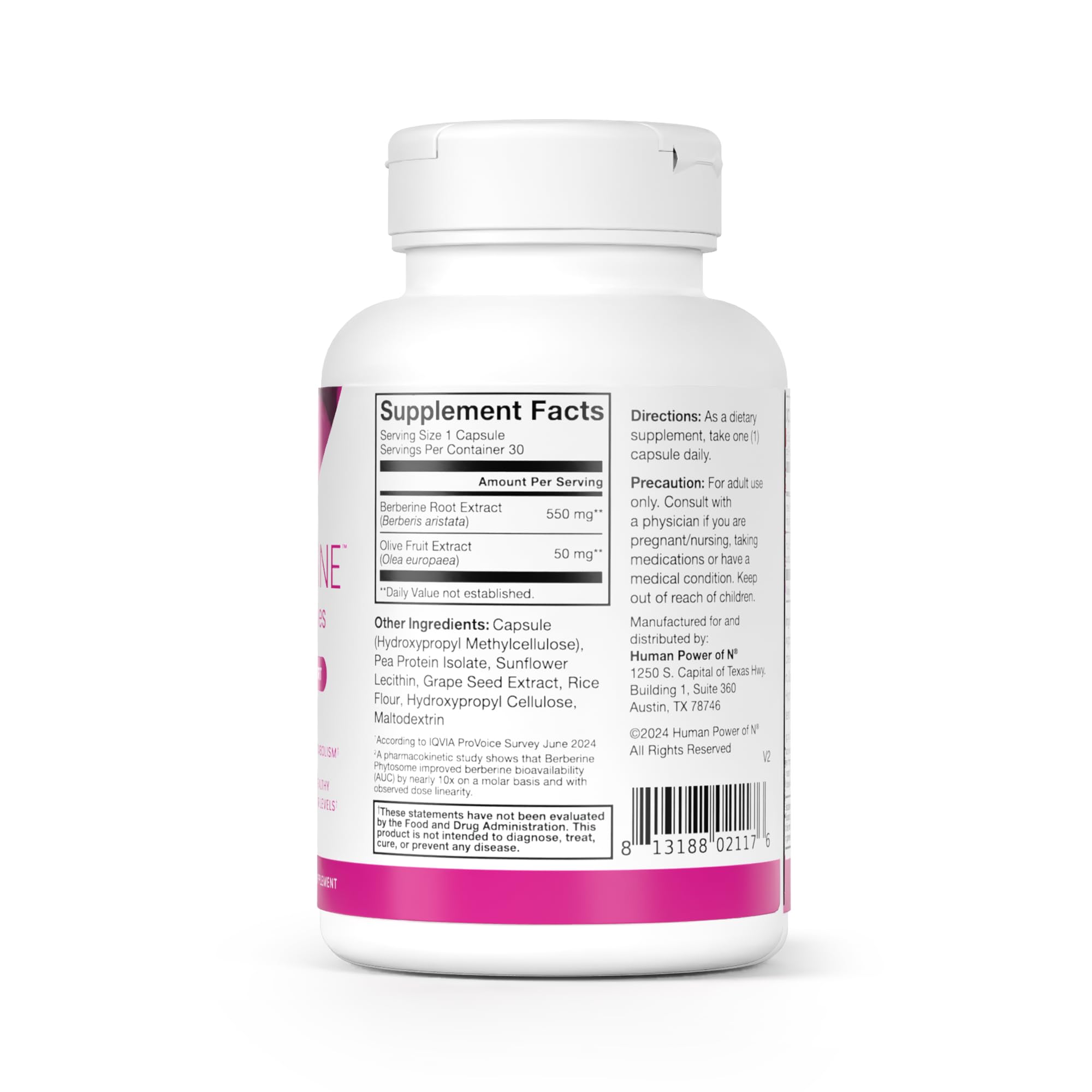 Humann SuperBerine daily capsule suggests convenient one-a-day use