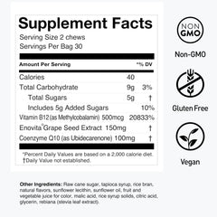 Humann SuperGrapes Chews grape flavor package shot highlighting vegan and non GMO status
