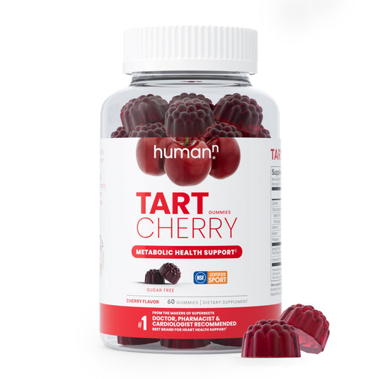 Humann Tart Cherry Gummies bottle front, highlighting immune support.