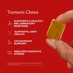Each Humann chew provides 300mg TurmiPure Gold turmeric extract for convenient daily use.