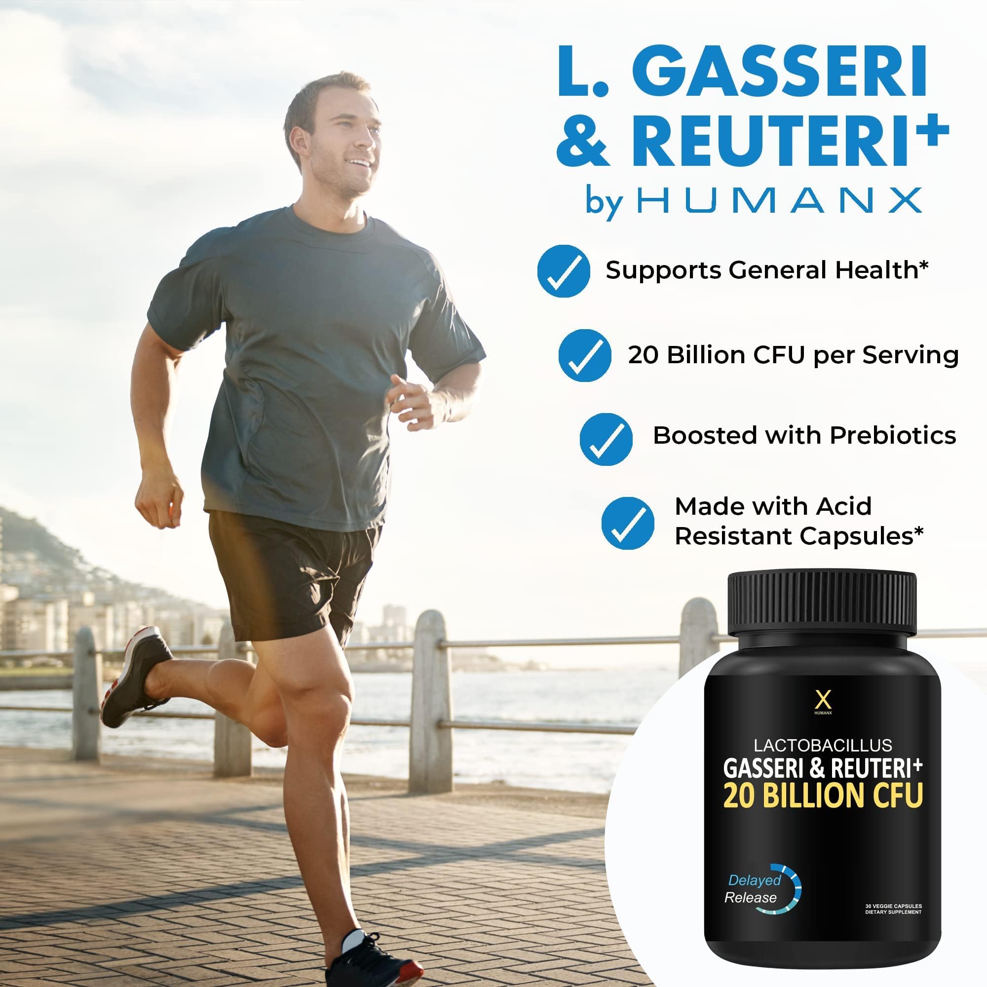 HumanX acid-resistant capsules protect probiotics for gut delivery.