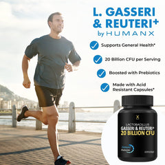 HumanX acid-resistant capsules protect probiotics for gut delivery.