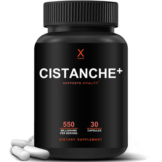 HUMANX Cistanche+ bottle close-up for daily vitality support