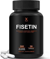 HUMANX Fisetin 500mg bottle front — USA-made capsules for cellular support