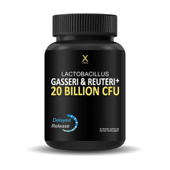 HumanX probiotic bottle with 20B CFU for daily gut support.