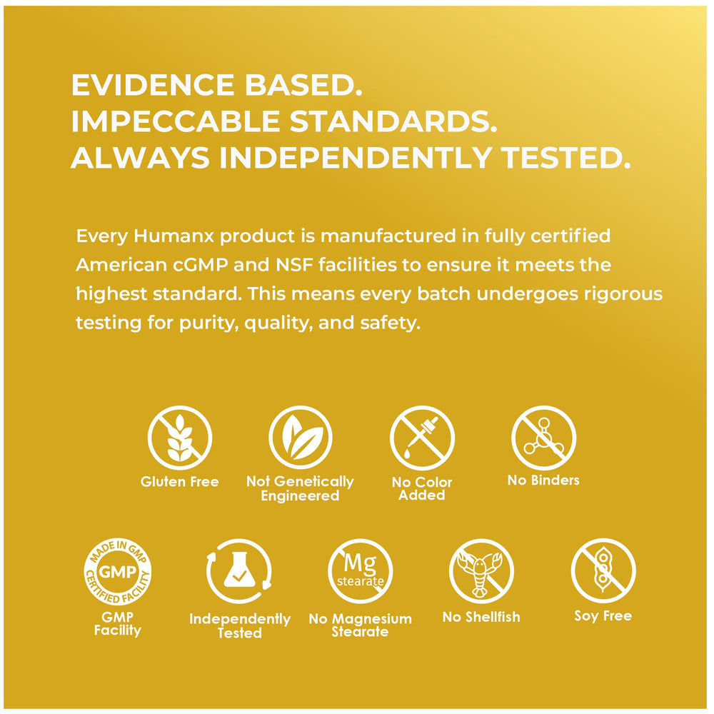 HUMANX Lactoferrin 500mg usage instructions suggest easy inclusion in daily routine