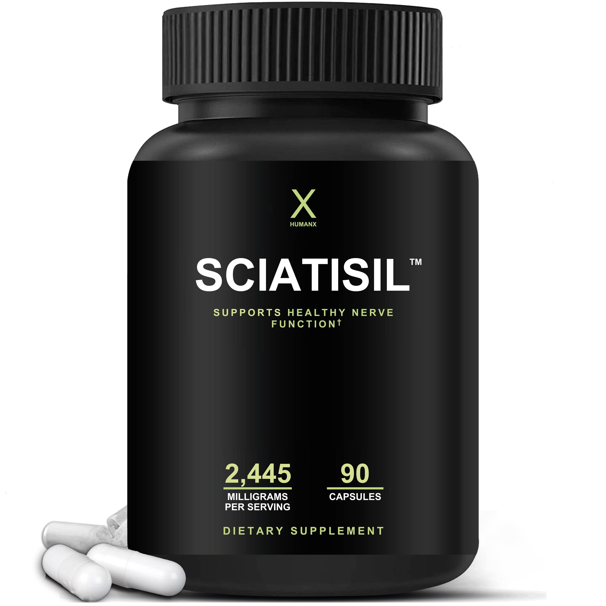 HUMANX Sciatisil bottle promotes daily nerve support and overall wellness