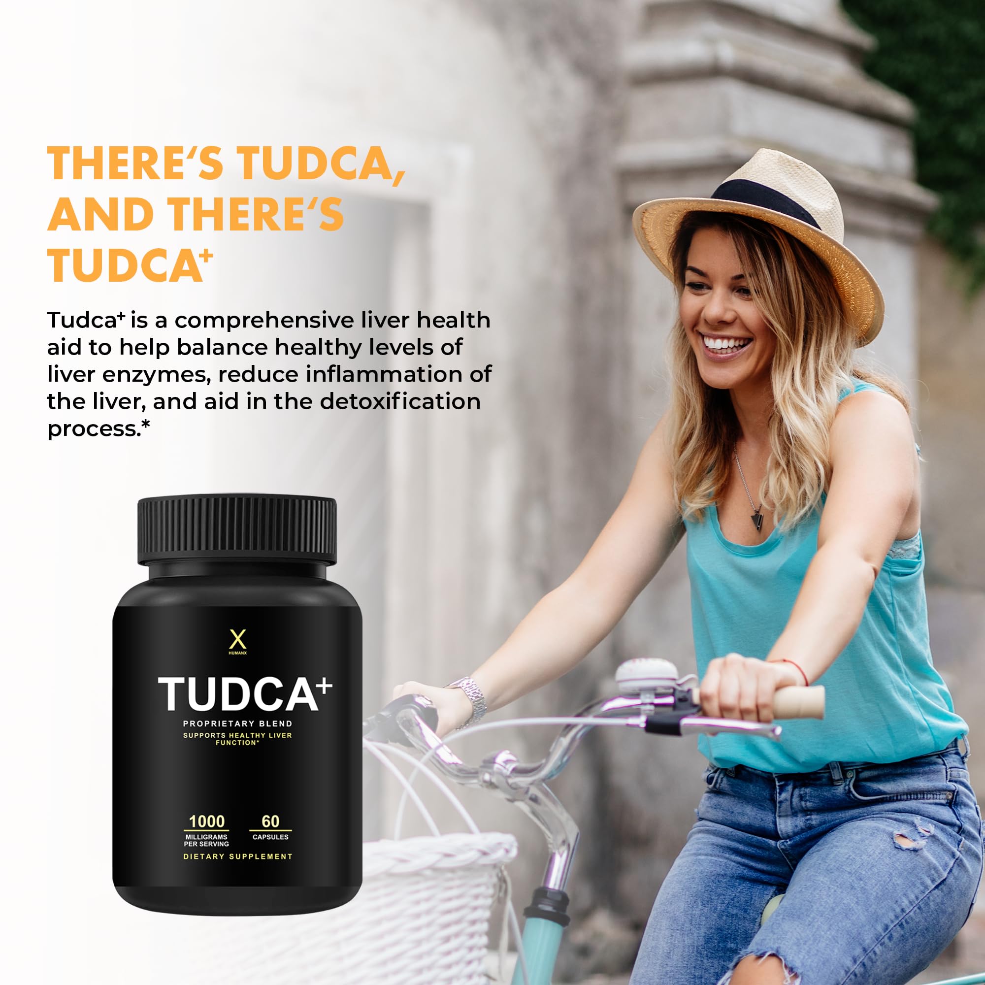 HumanX Tudca+ ingredients pterostilbene highlight natural antioxidant synergy.