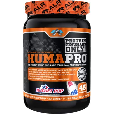 Humapro Rocket Pop protein powder tub for post-workout recovery