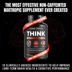 Humbleroots Performance capsules closeup highlights color and easy daily cognitive support