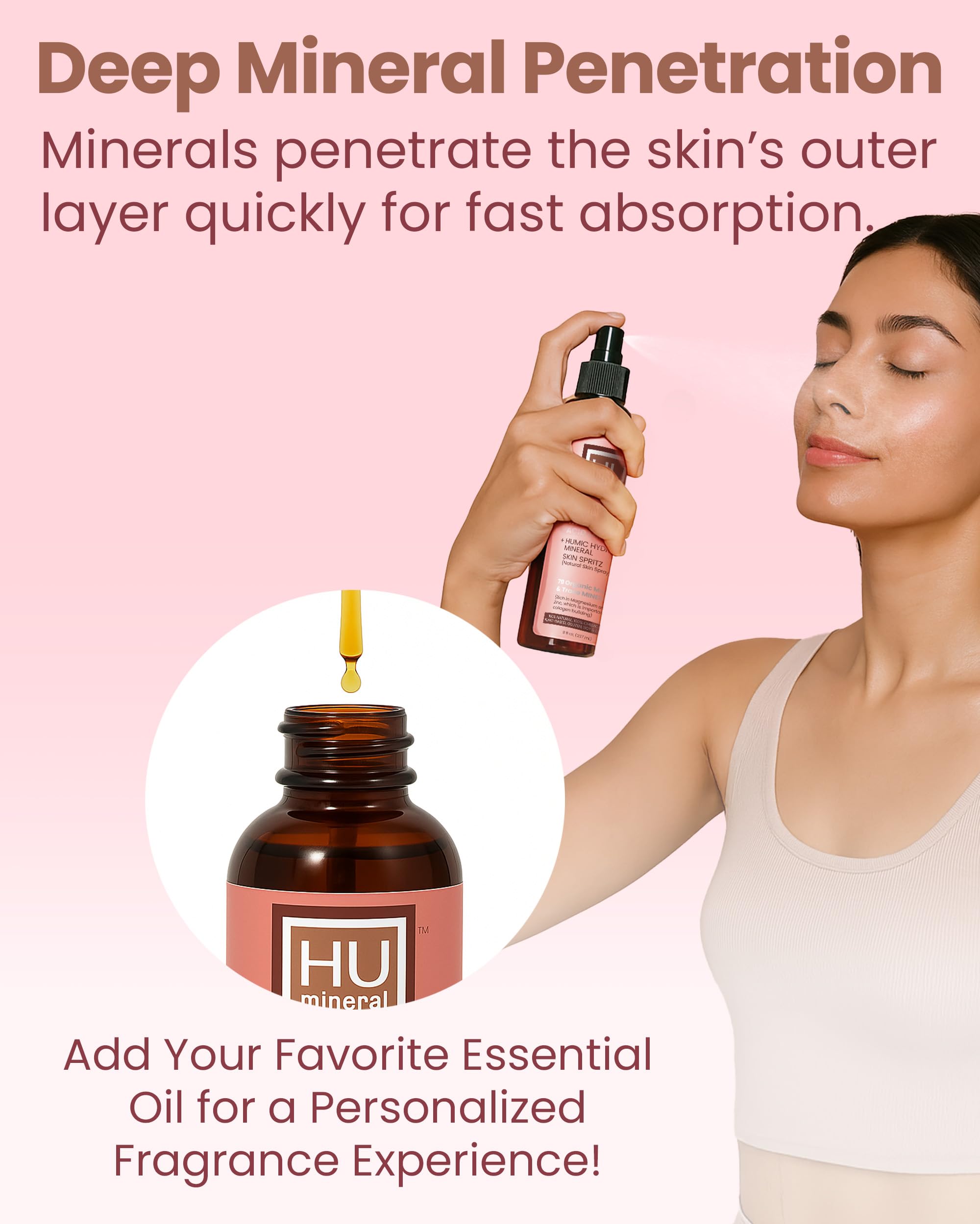 HUmineral mineral ingredients label close-up highlights plant-based minerals