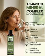 Humineral drops stirred into coffee for morning energy