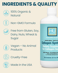 Close-up label featuring Tremella mushrooms and Vitamin C benefits