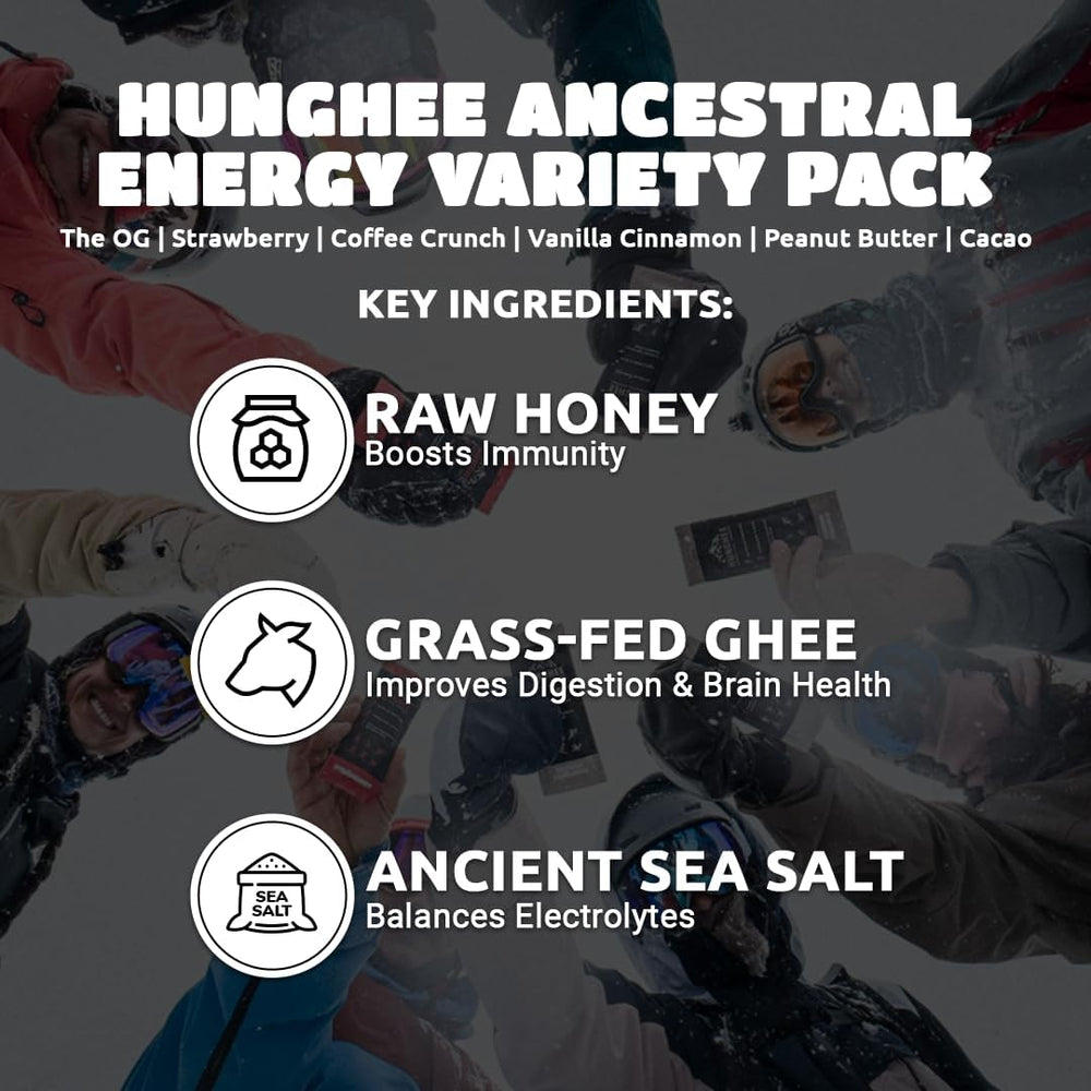 Hunghee Ancestral Energy bulk pack display with 24 convenient servings.