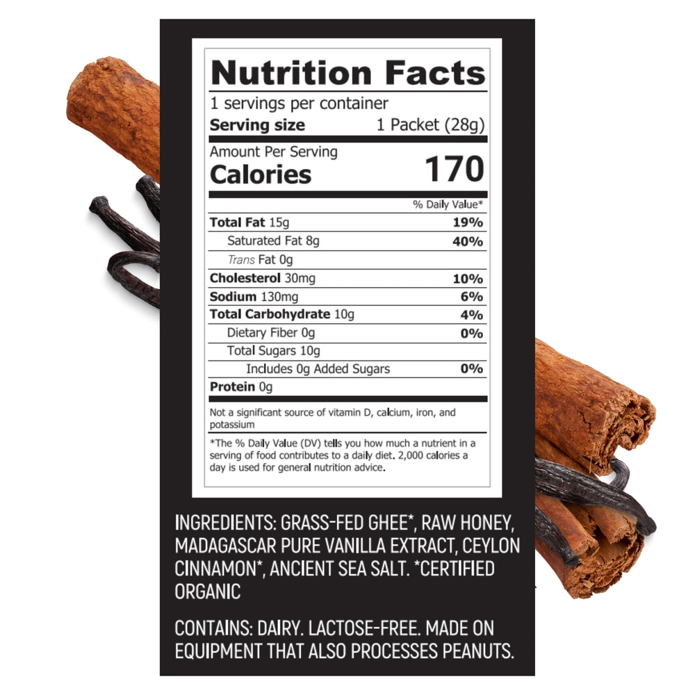 Hunghee Ancestral Energy Vanilla Cinnamon Pack in hand for on the go fueling during workouts