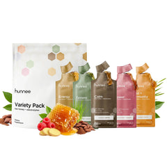 Hunnee H energy gel bottle pour for quick on-the-go fueling.