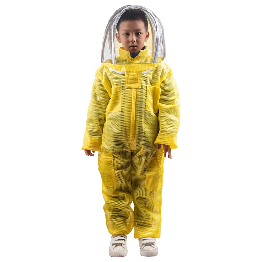 HunterBee Kids full-body bee suit with ventilated veil for safe outdoor sessions.