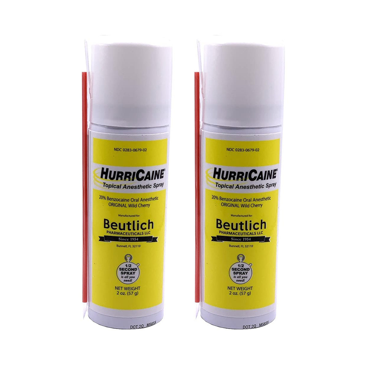 HurriCaine wild cherry spray bottle demonstrates convenient topical use for on the go relief