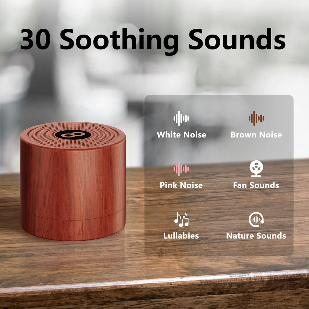 Hushing 30-sound library with user-friendly display enables quick customization.
