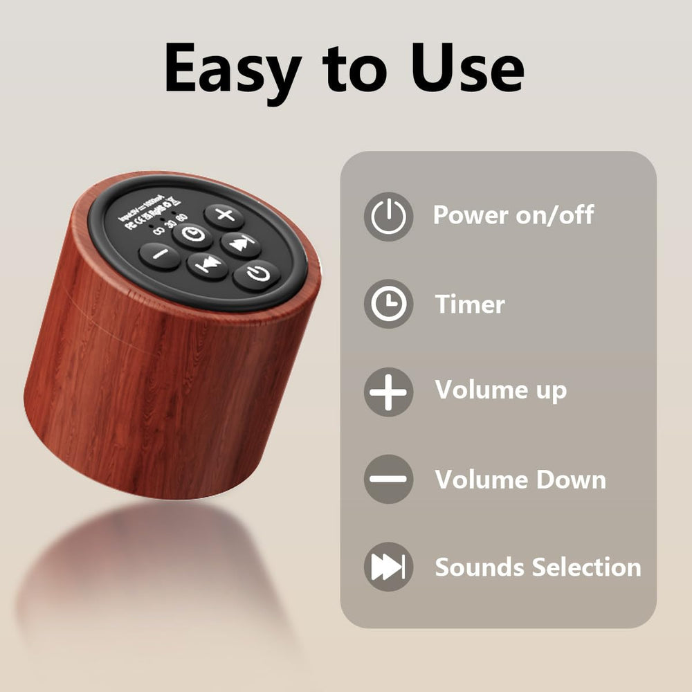 Hushing brown noise setting supports deep relaxation and focus.