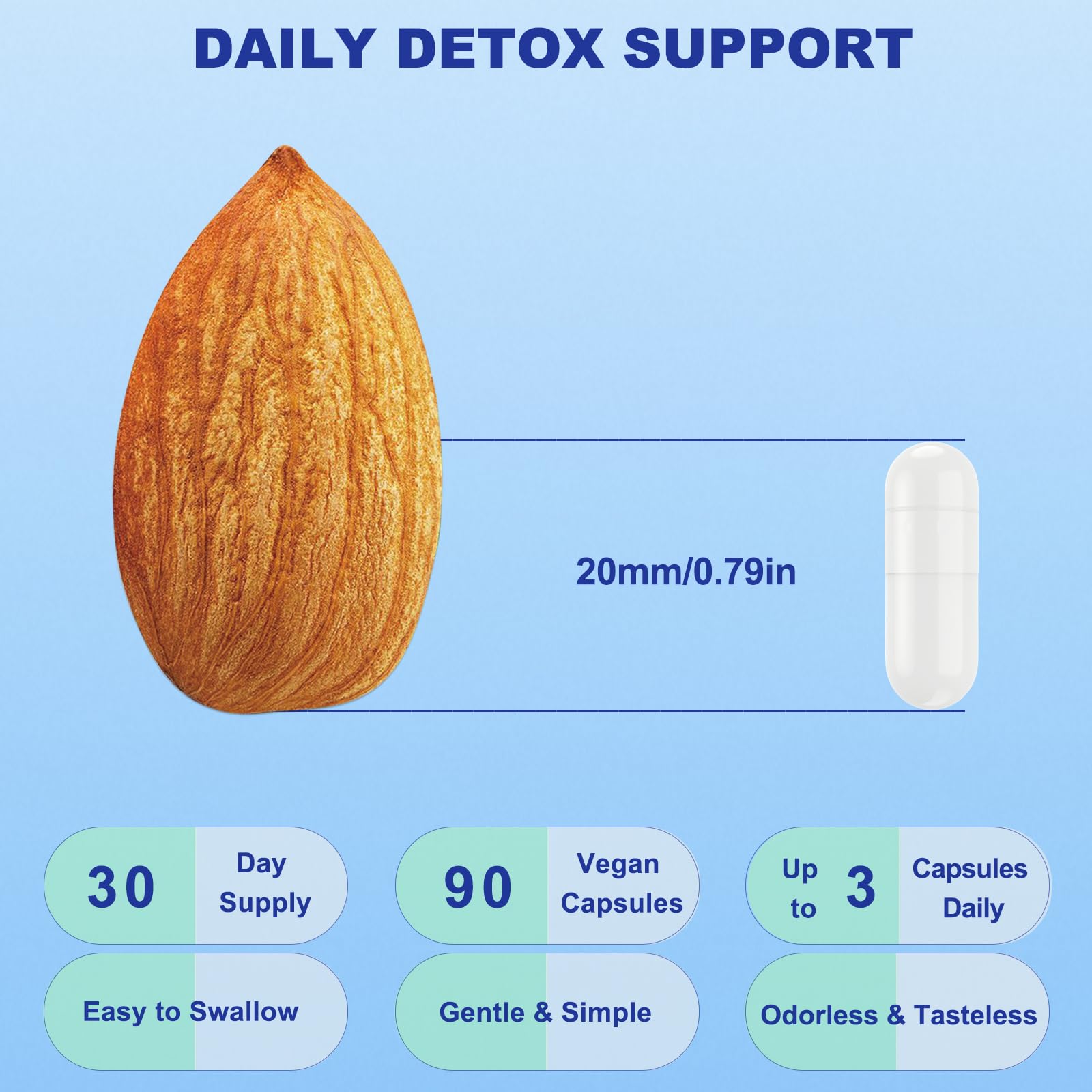 HUXINSK Zeolite Detox pour over glass illustrating convenient daily intake