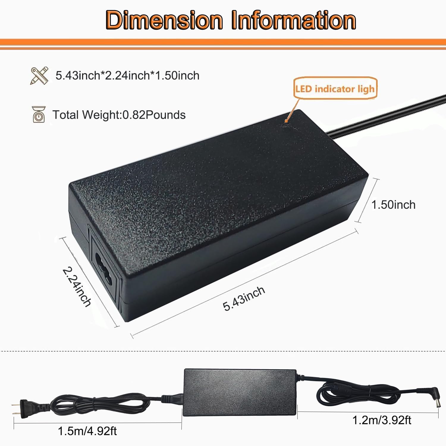 Includes power adapter and cord for immediate use