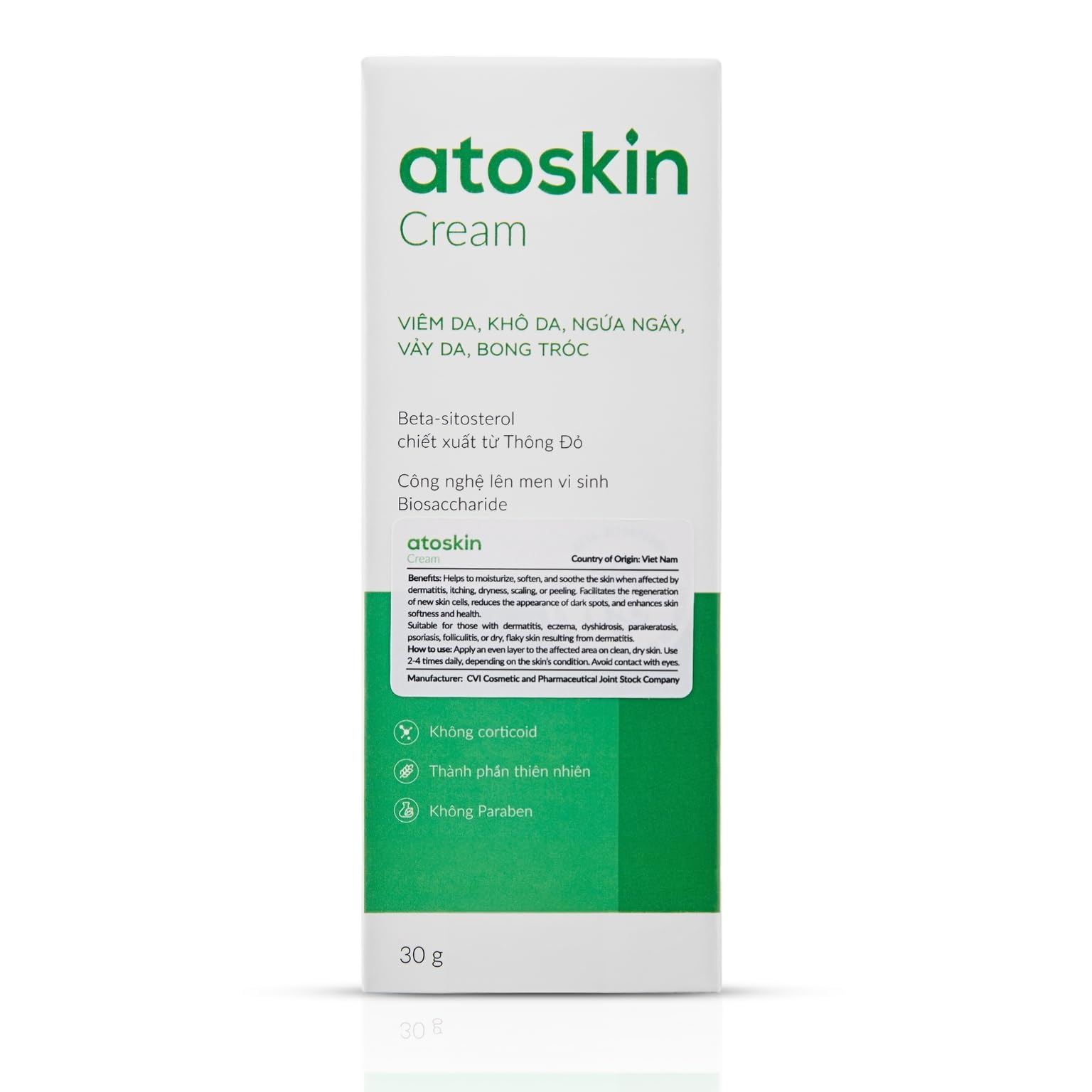 Applying HVSun Atoskin cream to forearm for gentle relief