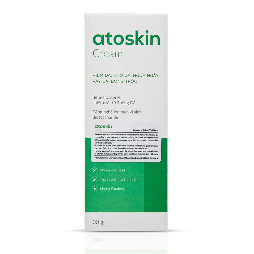 Applying HVSun Atoskin cream to forearm for gentle relief